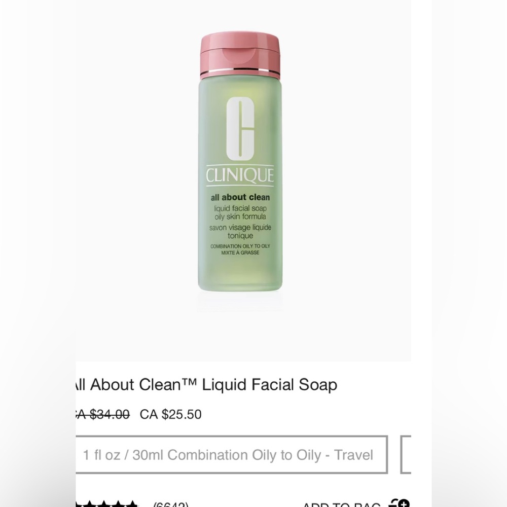 Clinique liquid facial soap